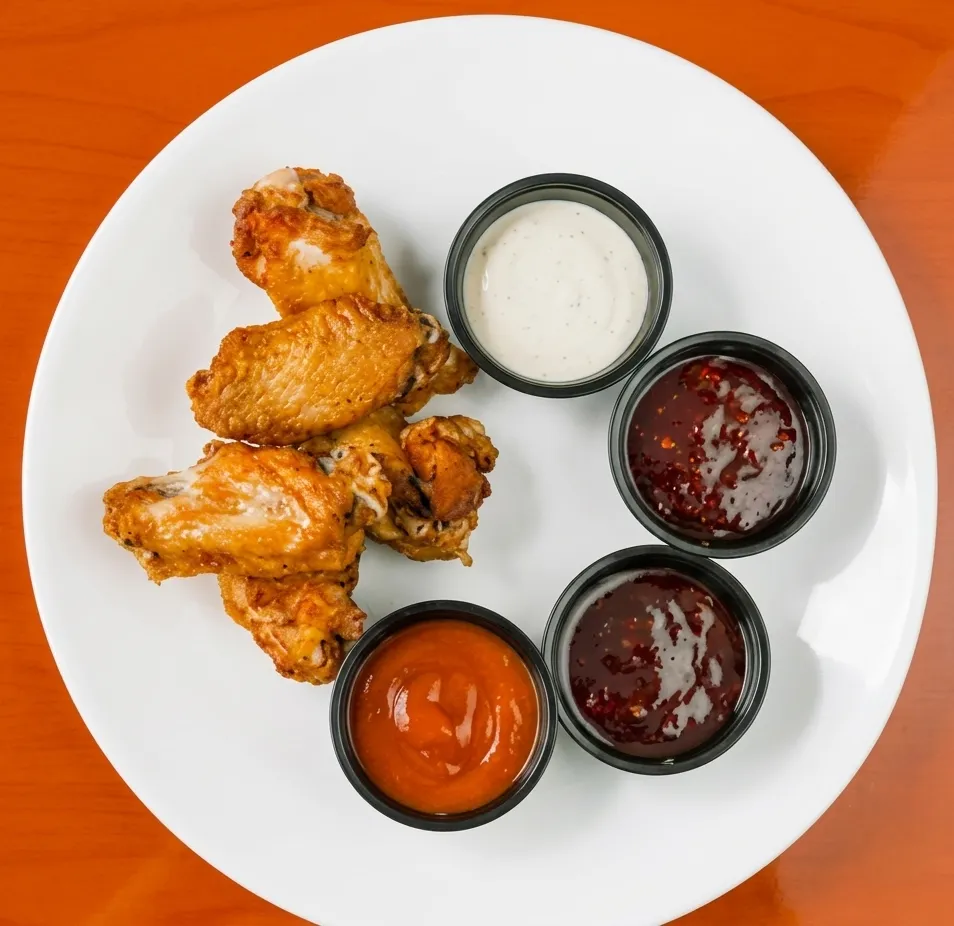 Crispy flavoured chicken wings at Canadian Unlimited Pizza House in Winnipeg, MB